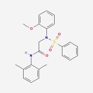 molecular formula C23H24N2O4S B4984772 N~1~-(2,6-dimethylphenyl)-N~2~-(2-methoxyphenyl)-N~2~-(phenylsulfonyl)glycinamide 
