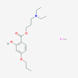 molecular formula C18H30INO4 B4984778 N,N-diethyl-3-[(2-hydroxy-4-propoxybenzoyl)oxy]-N-methyl-1-propanaminium iodide 