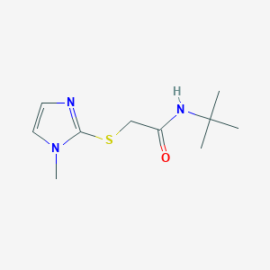 molecular formula C10H17N3OS B498482 N-tert-butyl-2-[(1-methyl-1H-imidazol-2-yl)sulfanyl]acetamide 