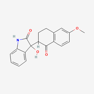 molecular formula C19H17NO4 B4984822 3-hydroxy-3-(6-methoxy-1-oxo-1,2,3,4-tetrahydro-2-naphthalenyl)-1,3-dihydro-2H-indol-2-one 