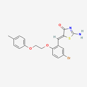 molecular formula C19H17BrN2O3S B4984823 5-{5-bromo-2-[2-(4-methylphenoxy)ethoxy]benzylidene}-2-imino-1,3-thiazolidin-4-one 