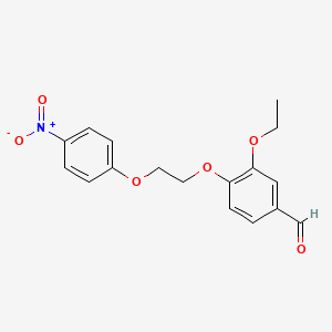 molecular formula C17H17NO6 B4984828 3-ethoxy-4-[2-(4-nitrophenoxy)ethoxy]benzaldehyde 