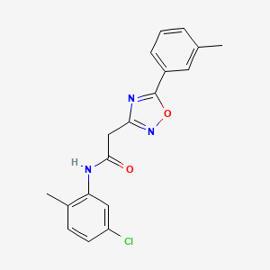 molecular formula C18H16ClN3O2 B4984837 N-(5-chloro-2-methylphenyl)-2-[5-(3-methylphenyl)-1,2,4-oxadiazol-3-yl]acetamide 