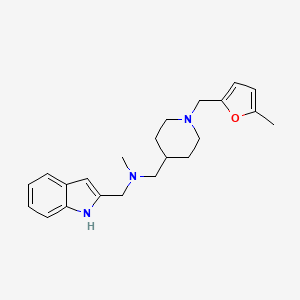 molecular formula C22H29N3O B4984858 (1H-indol-2-ylmethyl)methyl({1-[(5-methyl-2-furyl)methyl]-4-piperidinyl}methyl)amine 
