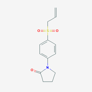 molecular formula C13H15NO3S B498486 1-[4-(Allylsulfonyl)phenyl]-2-pyrrolidinone 