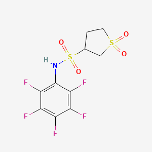 molecular formula C10H8F5NO4S2 B4984872 N-(pentafluorophenyl)tetrahydro-3-thiophenesulfonamide 1,1-dioxide 