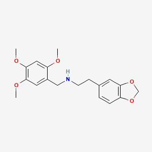 molecular formula C19H23NO5 B4984933 2-(1,3-benzodioxol-5-yl)-N-(2,4,5-trimethoxybenzyl)ethanamine 