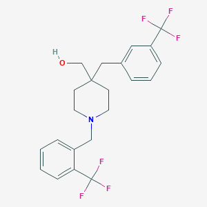 molecular formula C22H23F6NO B4984947 {1-[2-(trifluoromethyl)benzyl]-4-[3-(trifluoromethyl)benzyl]-4-piperidinyl}methanol 