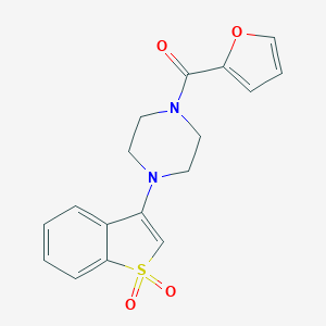 molecular formula C17H16N2O4S B498495 1-(1,1-Dioxido-1-benzothien-3-yl)-4-(2-furoyl)piperazine 