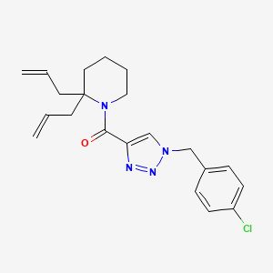 molecular formula C21H25ClN4O B4984951 2,2-diallyl-1-{[1-(4-chlorobenzyl)-1H-1,2,3-triazol-4-yl]carbonyl}piperidine 