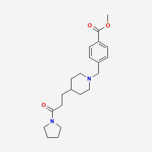 molecular formula C21H30N2O3 B4984959 methyl 4-({4-[3-oxo-3-(1-pyrrolidinyl)propyl]-1-piperidinyl}methyl)benzoate 
