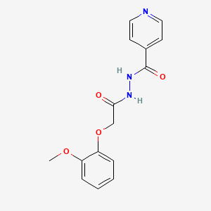 molecular formula C15H15N3O4 B4984983 N'-[2-(2-methoxyphenoxy)acetyl]isonicotinohydrazide 