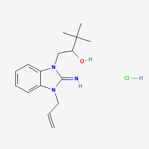 molecular formula C16H24ClN3O B4985004 1-(3-allyl-2-imino-2,3-dihydro-1H-benzimidazol-1-yl)-3,3-dimethyl-2-butanol hydrochloride 