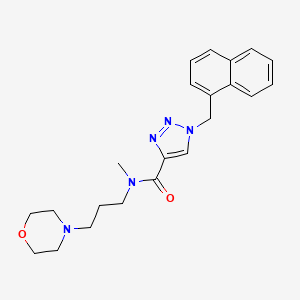 molecular formula C22H27N5O2 B4985012 N-methyl-N-[3-(4-morpholinyl)propyl]-1-(1-naphthylmethyl)-1H-1,2,3-triazole-4-carboxamide 