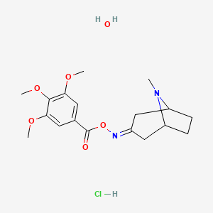 molecular formula C18H27ClN2O6 B4985016 8-methyl-8-azabicyclo[3.2.1]octan-3-one O-(3,4,5-trimethoxybenzoyl)oxime hydrochloride hydrate 