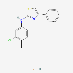 molecular formula C16H14BrClN2S B4985020 N-(3-chloro-4-methylphenyl)-4-phenyl-1,3-thiazol-2-amine hydrobromide 