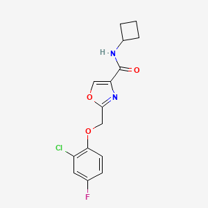 2-[(2-chloro-4-fluorophenoxy)methyl]-N-cyclobutyl-1,3-oxazole-4-carboxamide