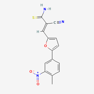molecular formula C15H11N3O3S B4985059 2-cyano-3-[5-(4-methyl-3-nitrophenyl)-2-furyl]-2-propenethioamide 