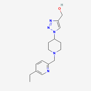 molecular formula C16H23N5O B4985068 (1-{1-[(5-ethyl-2-pyridinyl)methyl]-4-piperidinyl}-1H-1,2,3-triazol-4-yl)methanol trifluoroacetate (salt) 