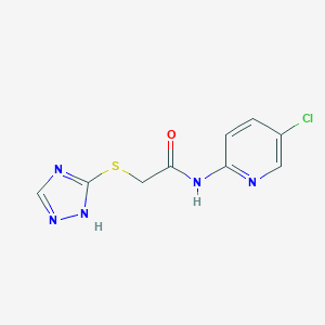 molecular formula C9H8ClN5OS B498507 N-(5-chloropyridin-2-yl)-2-(4H-1,2,4-triazol-3-ylsulfanyl)acetamide CAS No. 905801-85-6