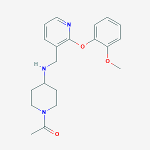 molecular formula C20H25N3O3 B4985082 1-acetyl-N-{[2-(2-methoxyphenoxy)-3-pyridinyl]methyl}-4-piperidinamine 