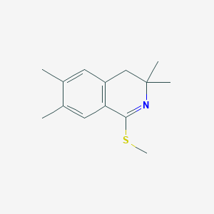 molecular formula C14H19NS B4985113 3,3,6,7-tetramethyl-1-(methylthio)-3,4-dihydroisoquinoline 