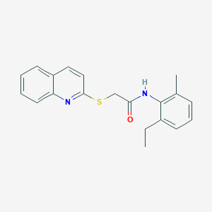 molecular formula C20H20N2OS B4985116 N-(2-ethyl-6-methylphenyl)-2-(2-quinolinylthio)acetamide 
