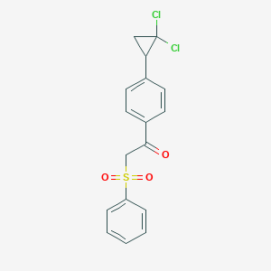 molecular formula C17H14Cl2O3S B498513 1-[4-(2,2-Dichlorocyclopropyl)phenyl]-2-(phenylsulfonyl)ethanone CAS No. 914357-57-6