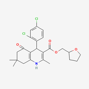molecular formula C24H27Cl2NO4 B4985133 tetrahydro-2-furanylmethyl 4-(2,4-dichlorophenyl)-2,7,7-trimethyl-5-oxo-1,4,5,6,7,8-hexahydro-3-quinolinecarboxylate CAS No. 5724-71-0