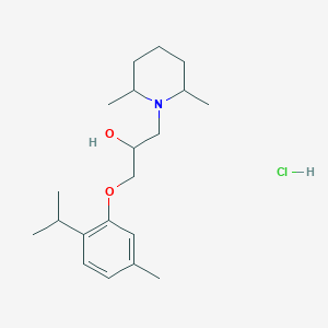 molecular formula C20H34ClNO2 B4985163 1-(2,6-dimethyl-1-piperidinyl)-3-(2-isopropyl-5-methylphenoxy)-2-propanol hydrochloride 