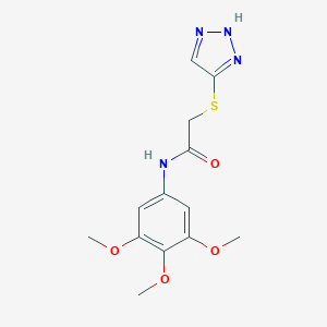 molecular formula C13H16N4O4S B498519 2-(1H-1,2,3-triazol-5-ylsulfanyl)-N-(3,4,5-trimethoxyphenyl)acetamide 