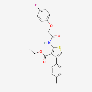 molecular formula C22H20FNO4S B4985201 ethyl 2-{[(4-fluorophenoxy)acetyl]amino}-4-(4-methylphenyl)-3-thiophenecarboxylate 