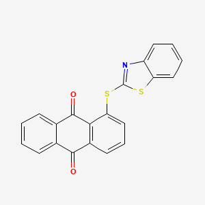 molecular formula C21H11NO2S2 B4985239 1-(1,3-benzothiazol-2-ylthio)anthra-9,10-quinone 