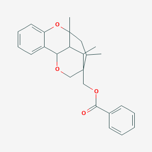(9,11,13-trimethyl-8,15-dioxatetracyclo[10.2.2.0~2,7~.0~9,14~]hexadeca-2,4,6-trien-12-yl)methyl benzoate