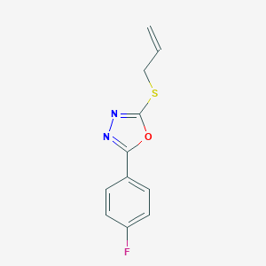 molecular formula C11H9FN2OS B498526 Allyl 5-(4-fluorophenyl)-1,3,4-oxadiazol-2-yl sulfide 
