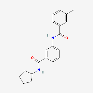 molecular formula C20H22N2O2 B4985288 N-{3-[(cyclopentylamino)carbonyl]phenyl}-3-methylbenzamide 