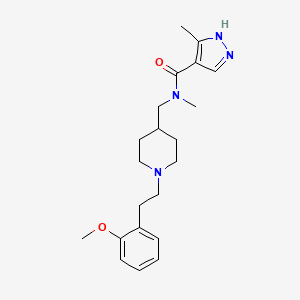 molecular formula C21H30N4O2 B4985302 N-({1-[2-(2-methoxyphenyl)ethyl]-4-piperidinyl}methyl)-N,3-dimethyl-1H-pyrazole-4-carboxamide 