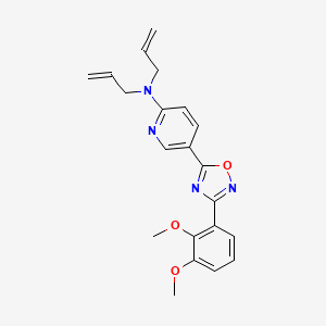 molecular formula C21H22N4O3 B4985318 N,N-diallyl-5-[3-(2,3-dimethoxyphenyl)-1,2,4-oxadiazol-5-yl]-2-pyridinamine 