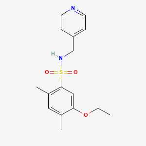 molecular formula C16H20N2O3S B4985323 5-ethoxy-2,4-dimethyl-N-(4-pyridinylmethyl)benzenesulfonamide 