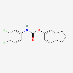 molecular formula C16H13Cl2NO2 B4985330 2,3-dihydro-1H-inden-5-yl (3,4-dichlorophenyl)carbamate 