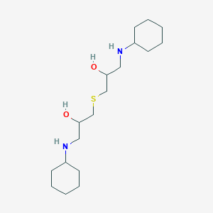 molecular formula C18H36N2O2S B4985335 3,3'-thiobis[1-(cyclohexylamino)-2-propanol] CAS No. 61075-49-8