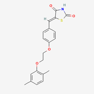 molecular formula C20H19NO4S B4985343 5-{4-[2-(2,5-dimethylphenoxy)ethoxy]benzylidene}-1,3-thiazolidine-2,4-dione 