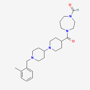 4-{[1'-(2-methylbenzyl)-1,4'-bipiperidin-4-yl]carbonyl}-1,4-diazepane-1-carbaldehyde