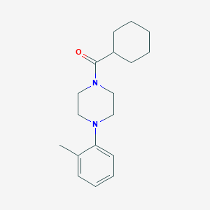 molecular formula C18H26N2O B4985389 1-(cyclohexylcarbonyl)-4-(2-methylphenyl)piperazine 