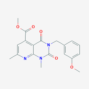 molecular formula C19H19N3O5 B4985392 methyl 3-(3-methoxybenzyl)-1,7-dimethyl-2,4-dioxo-1,2,3,4-tetrahydropyrido[2,3-d]pyrimidine-5-carboxylate 