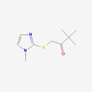 molecular formula C10H16N2OS B498540 3,3-dimethyl-1-[(1-methyl-1H-imidazol-2-yl)sulfanyl]-2-butanone 