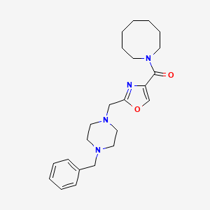 molecular formula C23H32N4O2 B4985405 1-({2-[(4-benzyl-1-piperazinyl)methyl]-1,3-oxazol-4-yl}carbonyl)azocane 