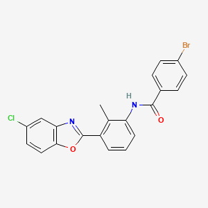 molecular formula C21H14BrClN2O2 B4985409 4-bromo-N-[3-(5-chloro-1,3-benzoxazol-2-yl)-2-methylphenyl]benzamide 