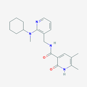 N-({2-[cyclohexyl(methyl)amino]-3-pyridinyl}methyl)-5,6-dimethyl-2-oxo-1,2-dihydro-3-pyridinecarboxamide
