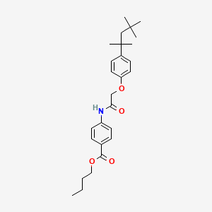 molecular formula C27H37NO4 B4985425 butyl 4-({[4-(1,1,3,3-tetramethylbutyl)phenoxy]acetyl}amino)benzoate 